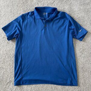 Men’s Size XL Nike Golf Tour Performance Dri-Fit Polo Short Sleeves, Blue